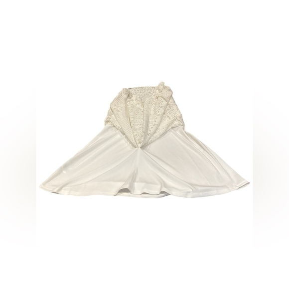 NWT Kohls Womens/Juniors Rewind Ivory Off Shoulder Lace Dress w/ Slit SizeSmall - Picture 3 of 5